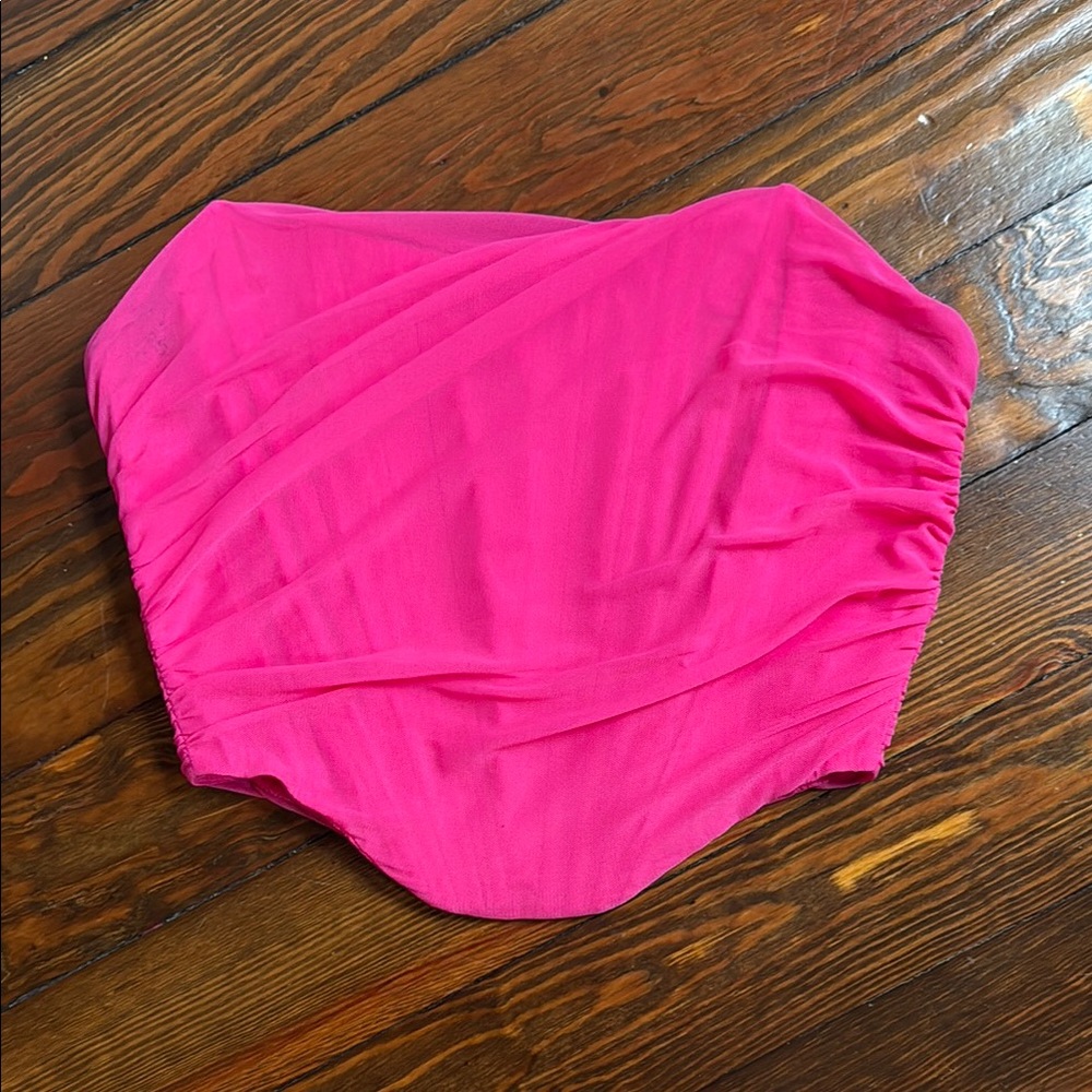Vibrant Pink Strapless Top